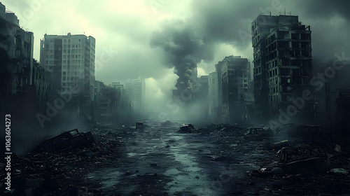 Apocalyptic Cityscape Illustration