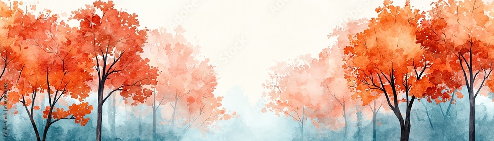 A serene landscape showcasing vibrant autumn trees with orange leaves, creating a peaceful and colorful natural scene. A serene landscape showcasing vibrant autumn trees with orange leaves, creating a peaceful and colorful natural scene.