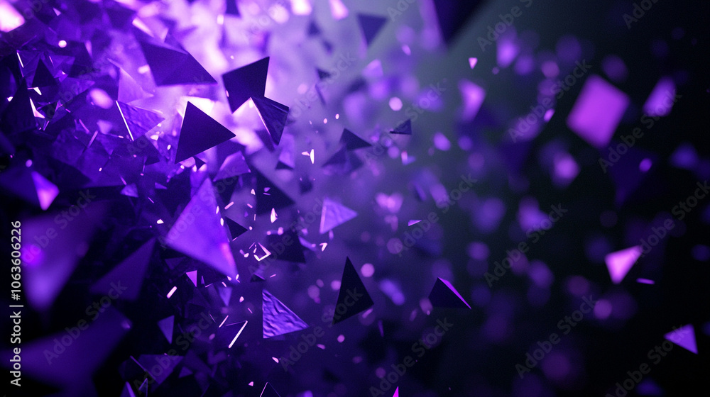 A purple background with many 3d geometry objects scattered throughout. The objects are of different sizes and are in various positions. A purple background with many 3d geometry objects scattered throughout. The objects are of different sizes and are in various positions.