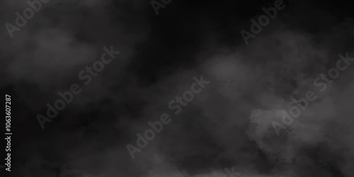 White smoke on black color abstract background, smoke overlay effect on Isolated black background, atmosphere overlay effect and vapor overlays, white fume overlay on black background.