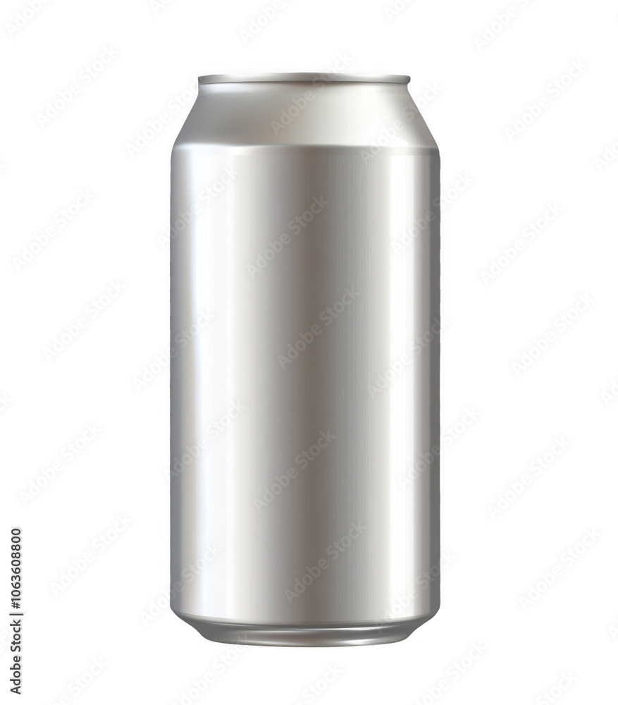 Silver can mockup isolated on a transparent background. png Silver can mockup isolated on a transparent background. png