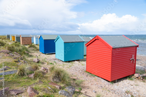 Fototapeta colorful huts