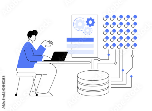 Business intelligence developer isolated cartoon vector illustrations.