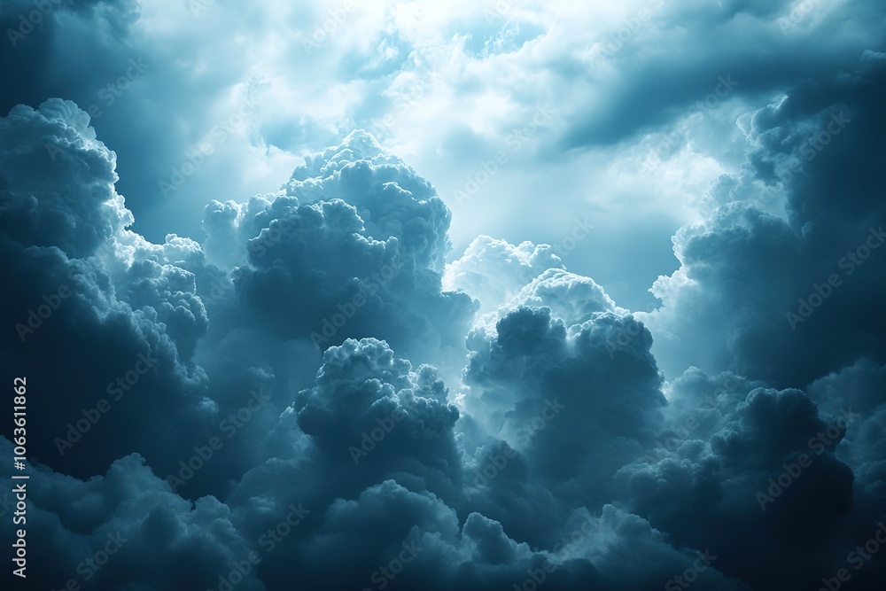 A panoramic view of dark storm clouds gathering in the sky A panoramic view of dark storm clouds gathering in the sky