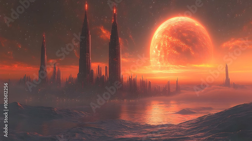Futuristic Cityscape Illust...