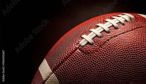 Macro Closeup of a American Football