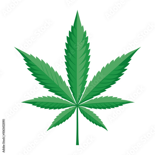 Cannabis leaf flat style isolated. Marijuana legalize icon. Medicine cannabis, Hash. Vector illustration