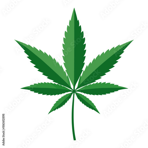 Cannabis leaf flat style isolated. Marijuana legalize icon. Medicine cannabis, Hash. Vector illustration