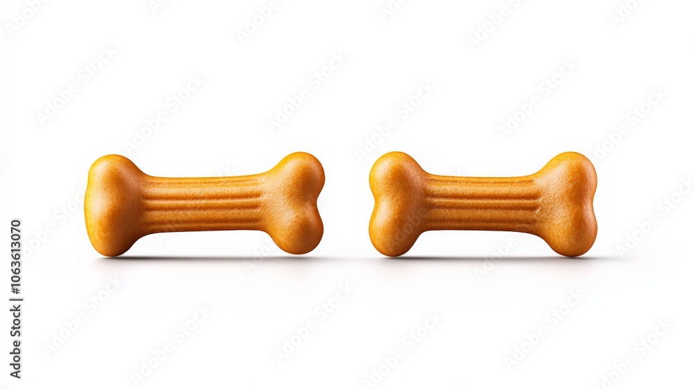 Dog Treats: Two Crispy Bone-Shaped Biscuits Dog Treats: Two Crispy Bone-Shaped Biscuits