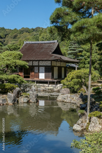 Obraz na płótnie Ginkakuji Temple or Silver Pavilion, Kyoto, Japan w salonie