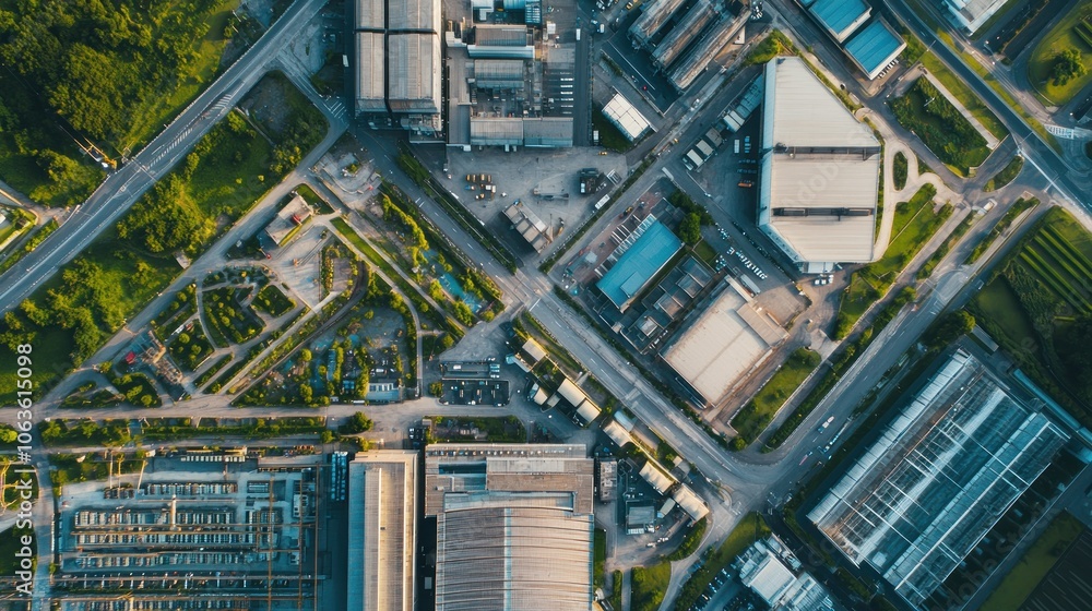 Aerial View of Modern Industrial Complex Aerial View of Modern Industrial Complex