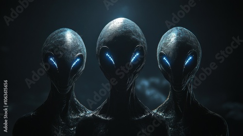 Mysterious Alien Creatures in the Dark