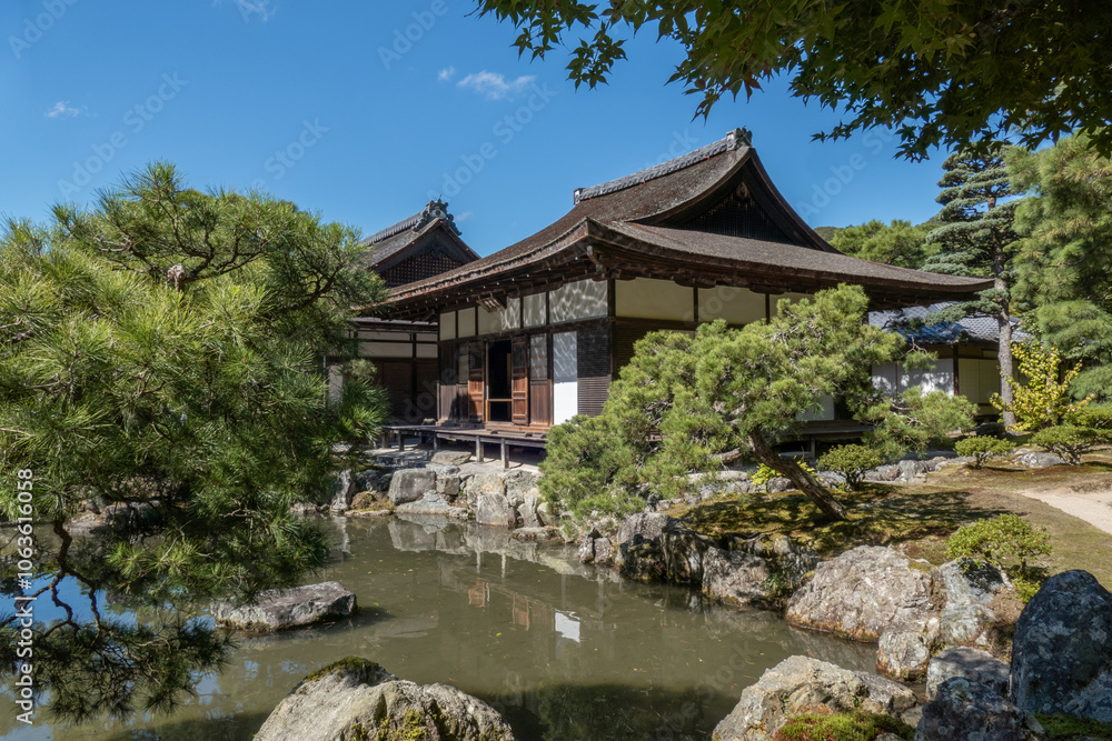 Ginkakuji Temple or Silver Pavilion, Kyoto, Japan