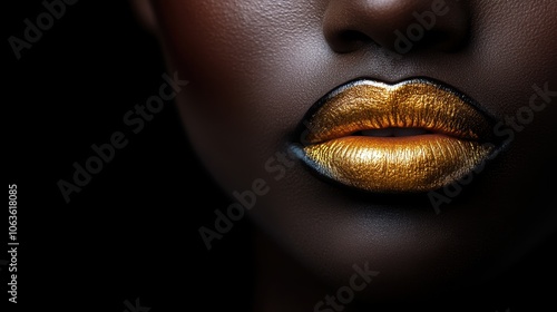 The Golden Lips Closeup