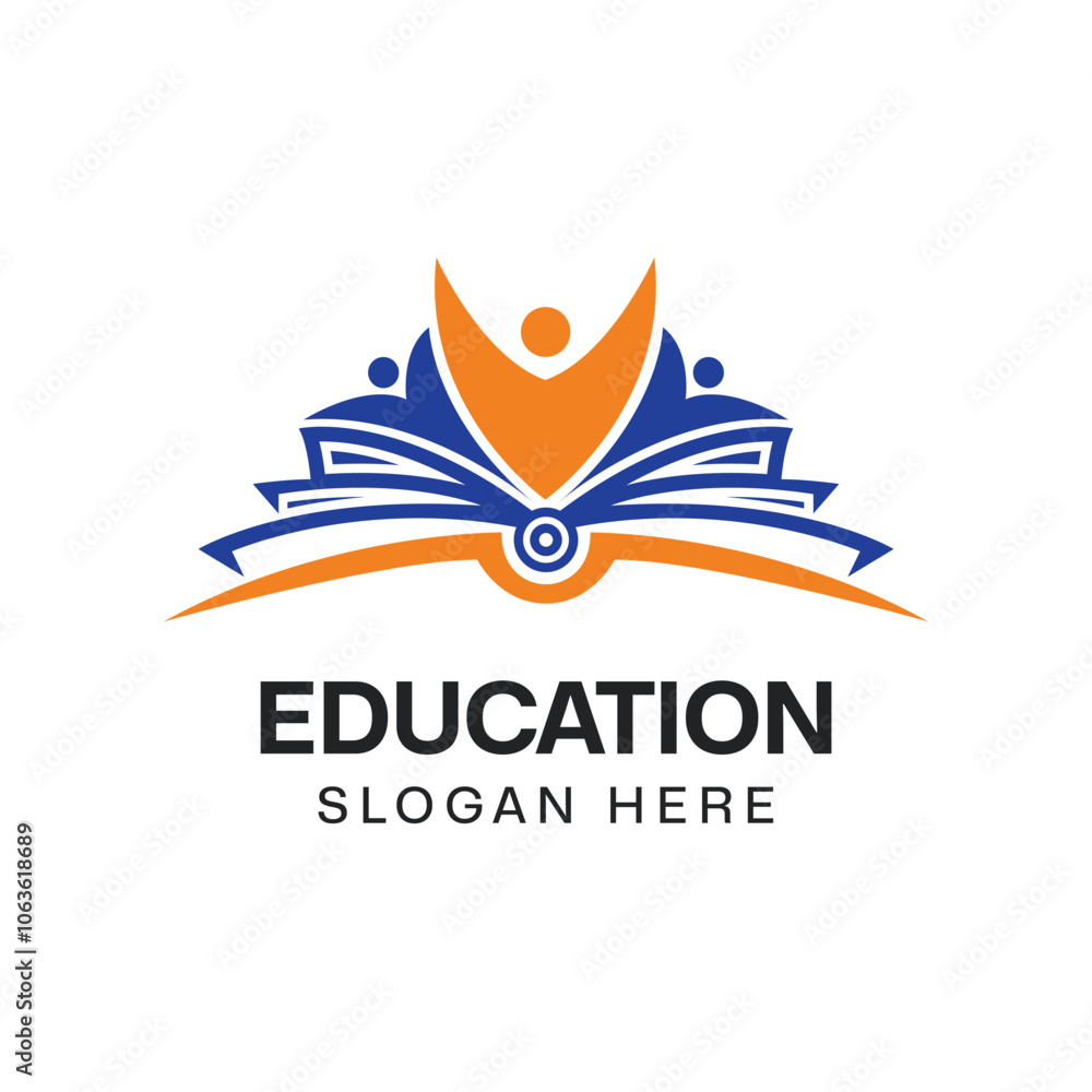 Vector education college coaching academy abstract modern minimalist colorful logo design Vector education college coaching academy abstract modern minimalist colorful logo design