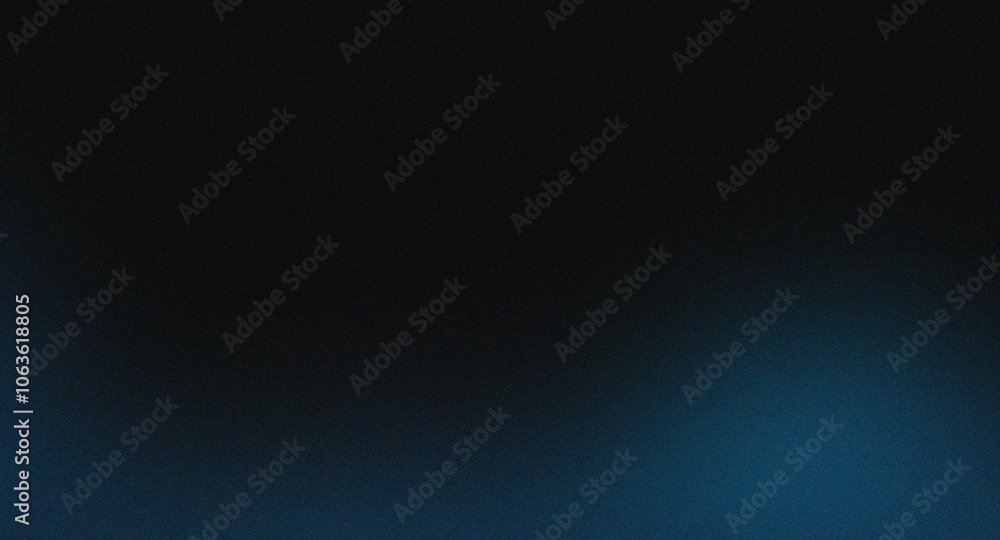 Steel blue color noise texture on black abstract gradient background Steel blue color noise texture on black abstract gradient background