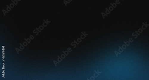 Steel blue color noise texture on black abstract gradient background 