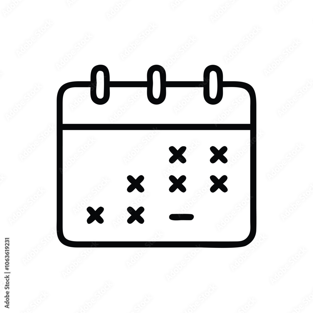 Simple black and white calendar icon, Minimalistic black and white icon of a calendar with a curled page, symbolizing scheduling, organization, and planning in a clean design. Simple black and white calendar icon, Minimalistic black and white icon of a calendar with a curled page, symbolizing scheduling, organization, and planning in a clean design.