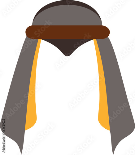 Arabian ghutra vector icon