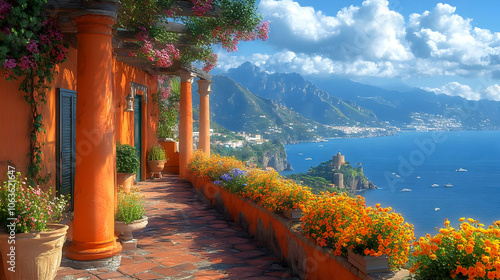 Mediterranean Balcony View:...