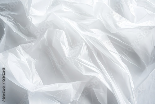 Wallpaper Mural White plastic wrap, close-up, high-resolution photography, high-quality photo, super-realistic, white background Torontodigital.ca