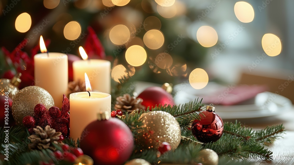 Elegant Christmas Table Centerpiece Elegant Christmas Table Centerpiece