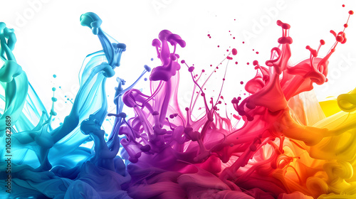 a brightly colored liquid is mixed into a black background