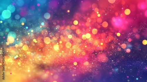 background of colorful glitter and bokeh