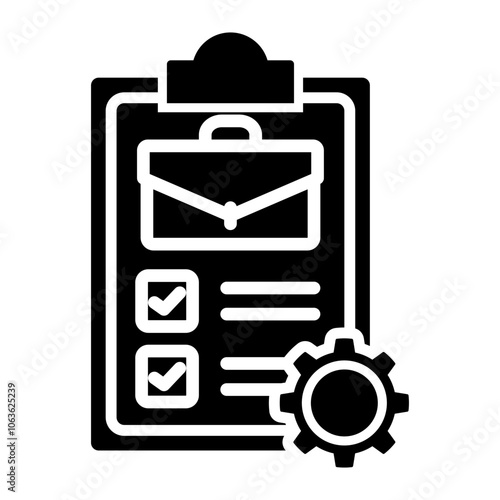 Job Sheet Glyph Icon