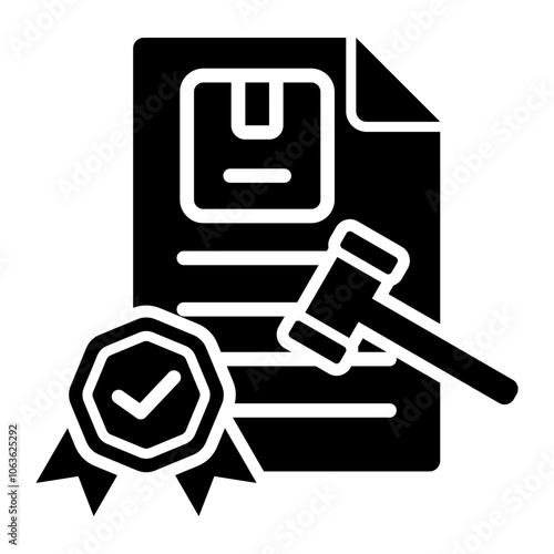 Quality Compliance Glyph Icon