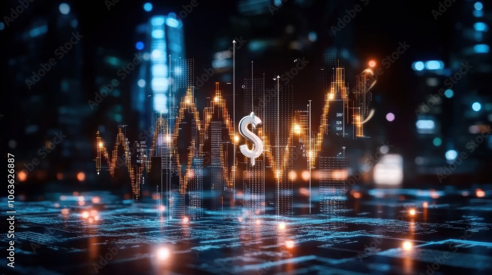 3D currency symbols with growth arrows representing cost analysis and finance trends 3D currency symbols with growth arrows representing cost analysis and finance trends