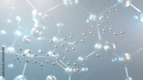 Canvastavla dronedarone hydrochloride molecular structure, 3d model molecule, benzofuran der