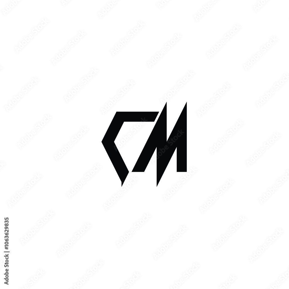 CM monogram logo design letter text name symbol monochrome logotype alphabet character simple logo CM monogram logo design letter text name symbol monochrome logotype alphabet character simple logo