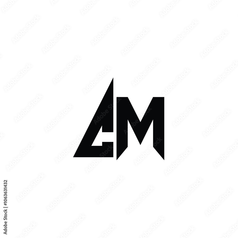 CM monogram logo design letter text name symbol monochrome logotype alphabet character simple logo CM monogram logo design letter text name symbol monochrome logotype alphabet character simple logo