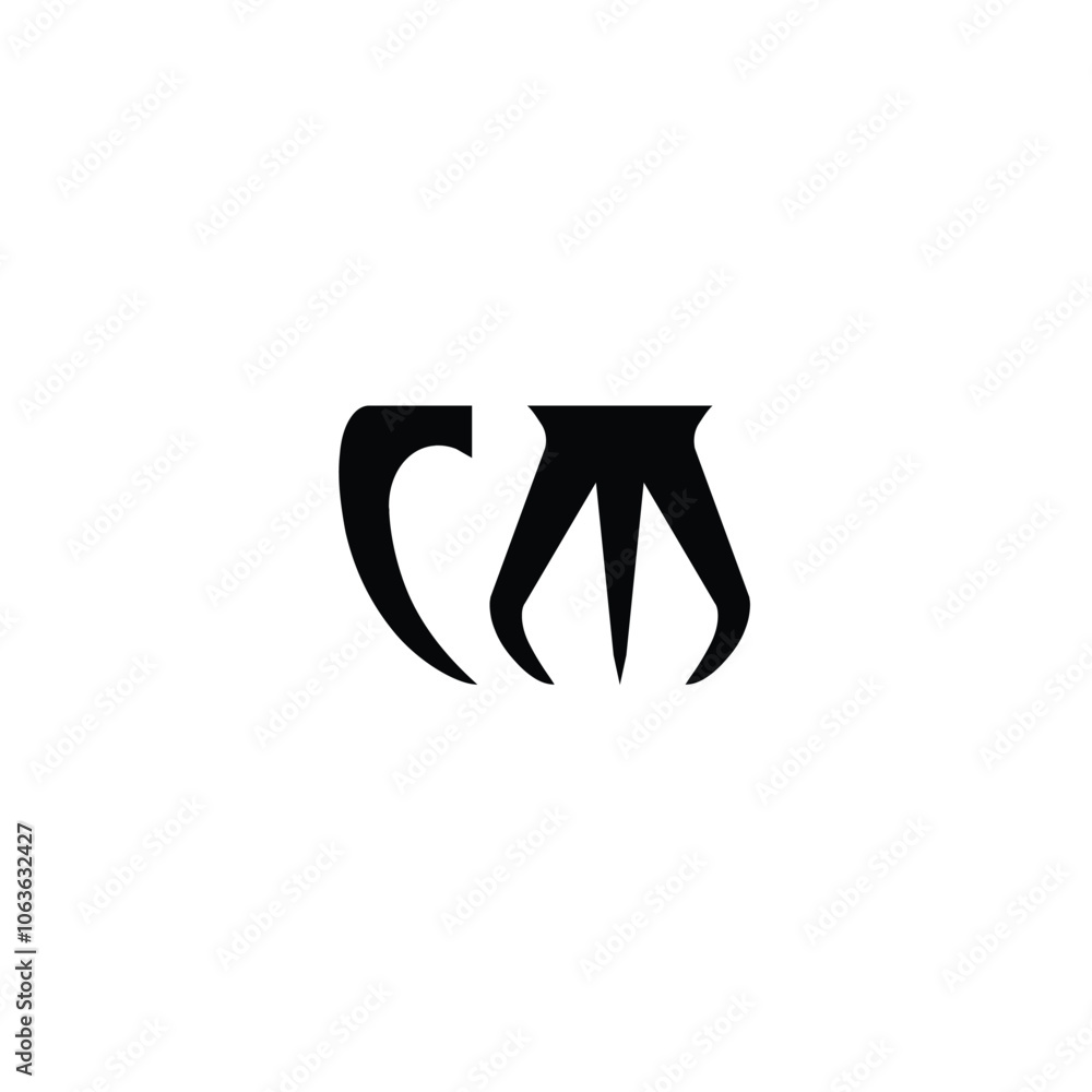 CM monogram logo design letter text name symbol monochrome logotype alphabet character simple logo CM monogram logo design letter text name symbol monochrome logotype alphabet character simple logo