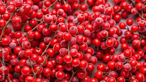 Winter-themed seamless tile featuring red berries in a Christmas style design