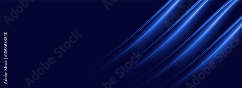 Abstract blue light trails motion gradient background, digital technology speed connect, cyber information, innovate future tech data, internet network connection light ray, Ai big data illustration