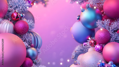 Christmas ball decoration design for winter holiday celebration