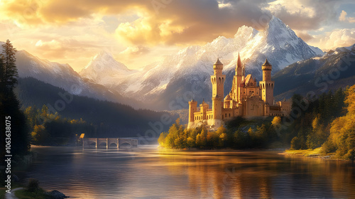 Fantasy Castle by the Lake ...