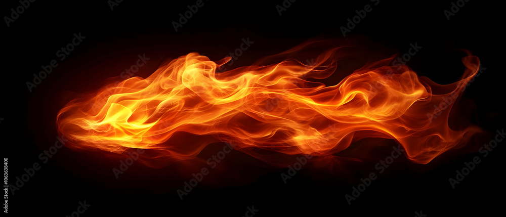 Dynamic flames with vibrant colors on a black background, ideal for creative designs and illustrations. Dynamic flames with vibrant colors on a black background, ideal for creative designs and illustrations.