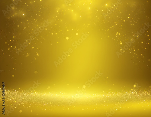 Realistic vector yellow background. Shiny yellow horizontal backdrop Glittering backround.