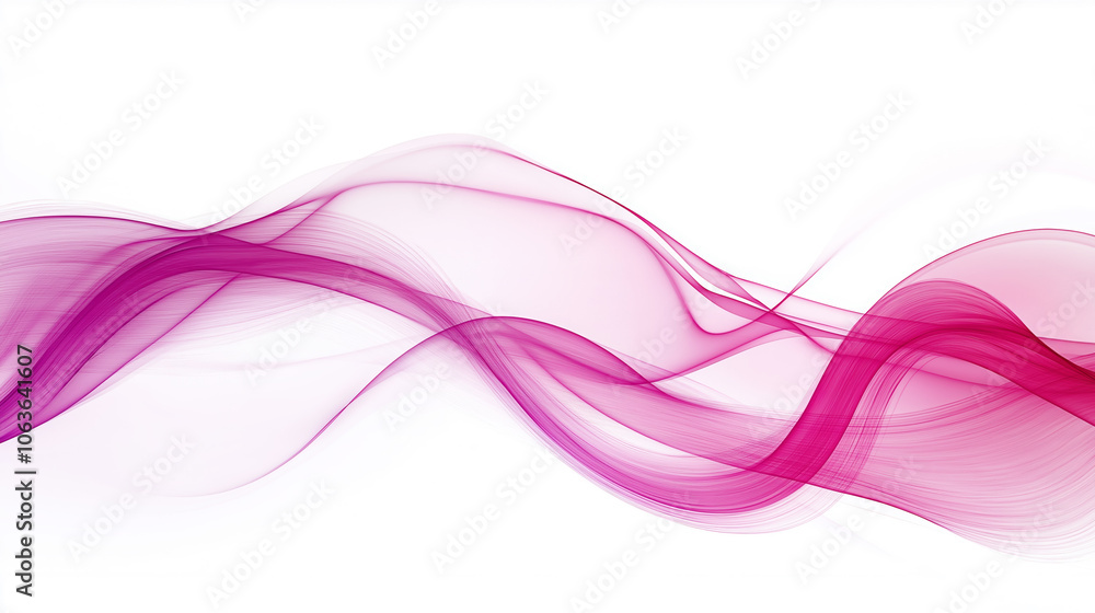 Minimalist pink transparent waves on a white background Minimalist pink transparent waves on a white background
