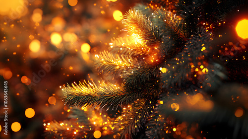 Wallpaper Mural christmas tree and light bokeh background Torontodigital.ca