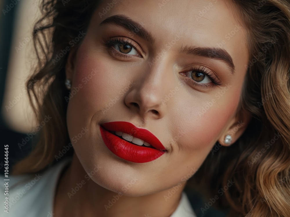 A mesmerizing portrait of a woman, highlighting her enchanting eyes and full lips, exuding elegance and charm in a soft and warm light A mesmerizing portrait of a woman, highlighting her enchanting eyes and full lips, exuding elegance and charm in a soft and warm light