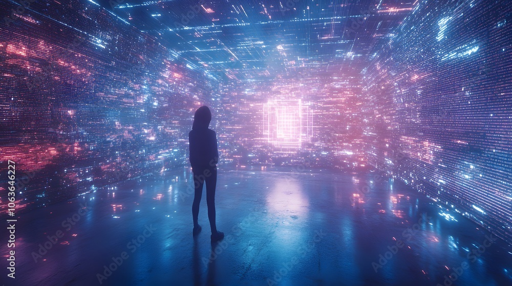 Candid photo of a developer testing AI algorithms on a 3D interface, with 2D debug information appearing on a secondary screen, merging code with interactivity, 4k resolution Candid photo of a developer testing AI algorithms on a 3D interface, with 2D debug information appearing on a secondary screen, merging code with interactivity, 4k resolution