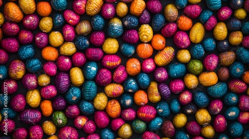 Colorful Seeds Pattern: A Macro Photography Delight