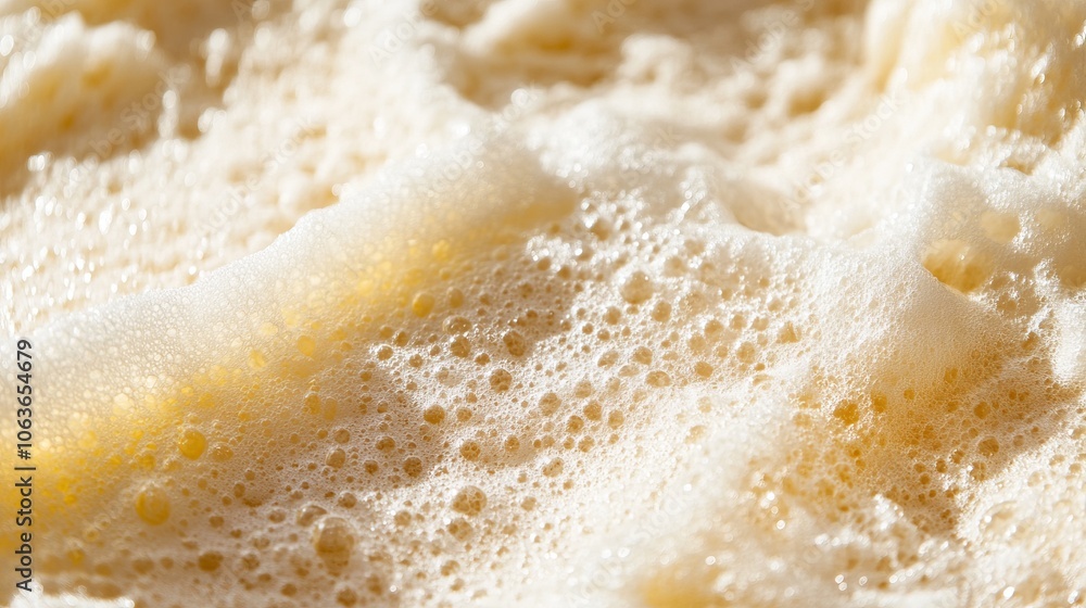 Close-up of Beer Foam: Bubbles and Refreshment Close-up of Beer Foam: Bubbles and Refreshment