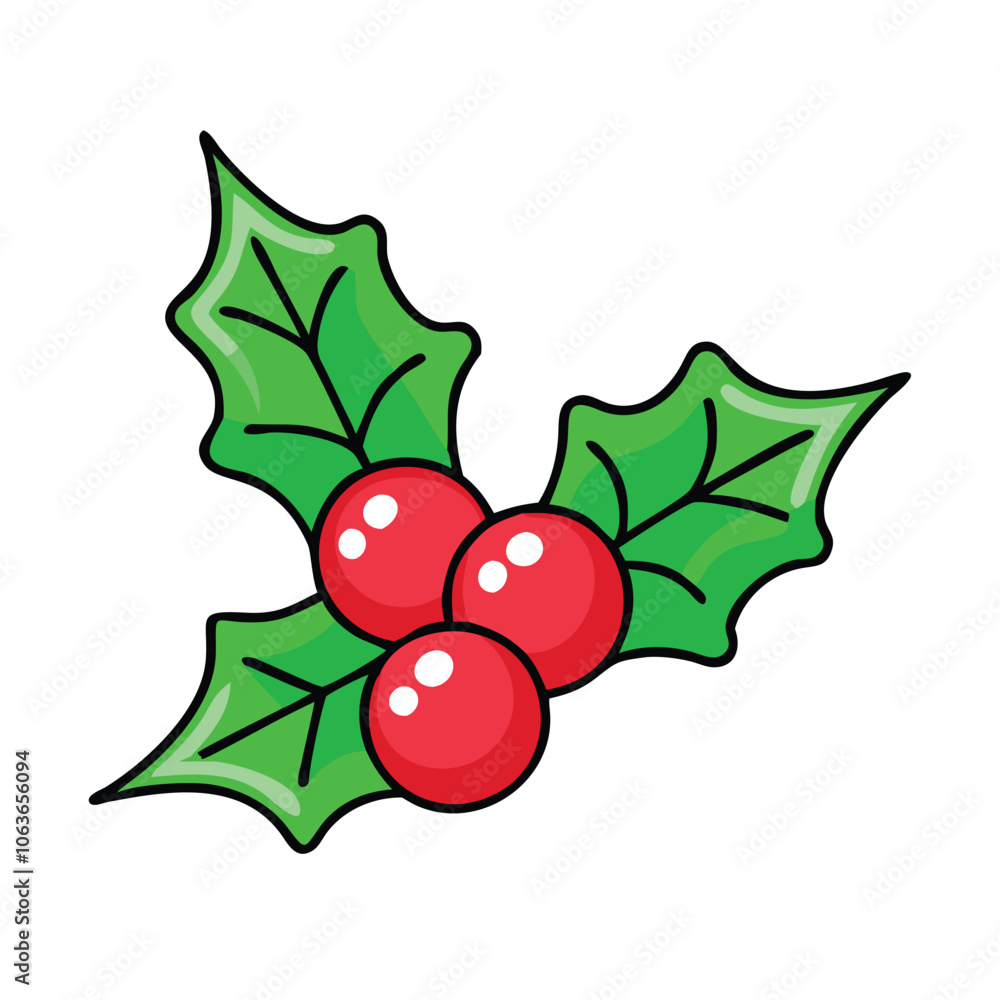 Christmas holly illustration with green leaves, Festive illustration of Christmas holly with green leaves and red berries, symbolizing holiday decoration, tradition, and seasonal cheer. Christmas holly illustration with green leaves, Festive illustration of Christmas holly with green leaves and red berries, symbolizing holiday decoration, tradition, and seasonal cheer.