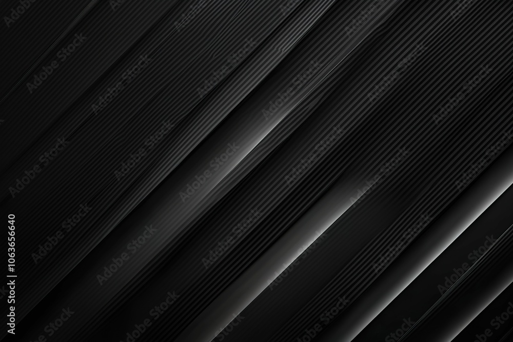 Obraz premium Black carbon fiber background, carbon texture, dark gray color, diagonal lines, dark black background