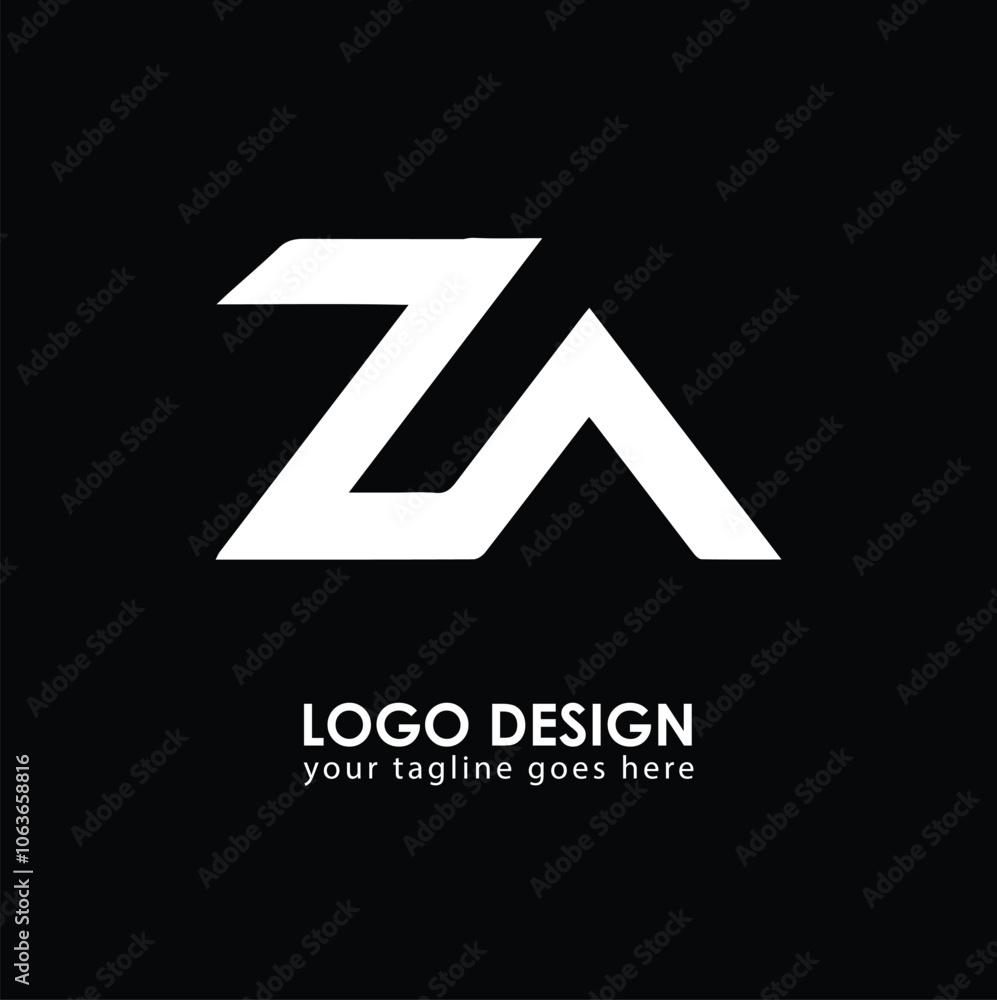 ZA ZA Logo Design, Creative Minimal Letter ZA ZA Monogram ZA ZA Logo Design, Creative Minimal Letter ZA ZA Monogram